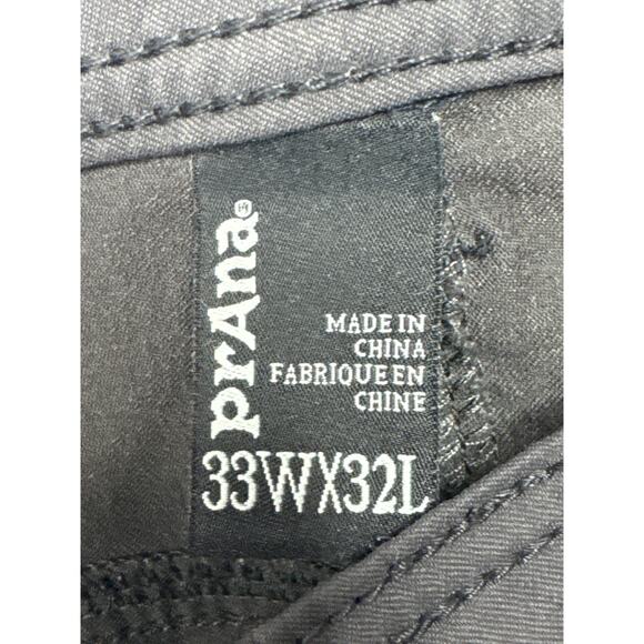 PrAna Men's Standard Fit Gray Brion Pant II Hiking Pants - Size 33x32 (33x31) - Picture 4 of 5